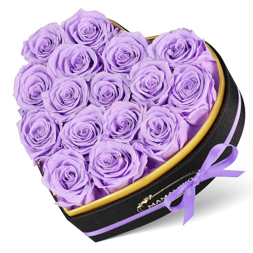 4367 16 Preserved Roses in Heart Shape Gift Box for Her - Forever Flowers